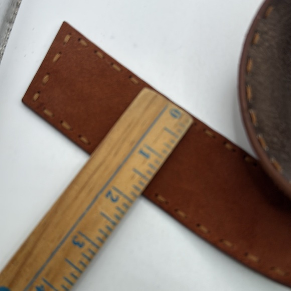 Michael Michael Kors Reversible Brown Leather Belt Gold Buckle Womens M Boho - Picture 12 of 12